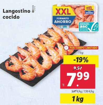 Langostino cocido
