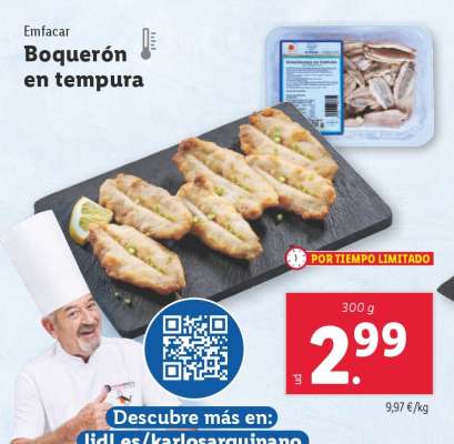 Boquerón en tempura