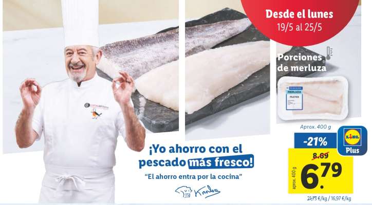 Porciones de merluza