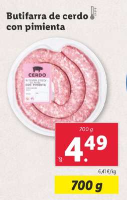 Butifarra de cerdo con pimienta