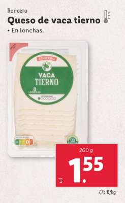 Queso de vaca tierno