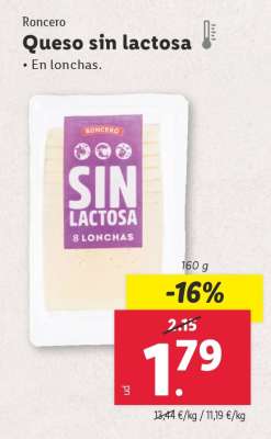 Queso sin lactosa