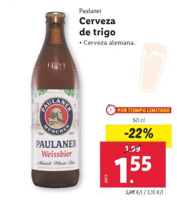 Paulaner Cerveza de trigo