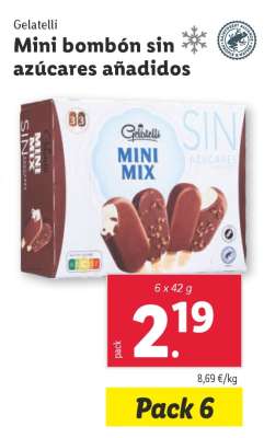 Gelatelli Mini bombón sin azúcares añadidos