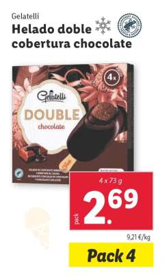 Gelatelli Helado doble cobertura chocolate