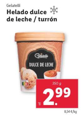 Helado dulce de leche / turrón