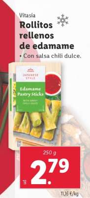 Rollitos rellenos de edamame