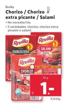 Revilla Chorizo / Chorizo extra picante / Salami