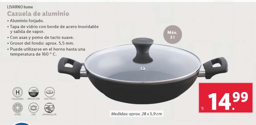 Cazuela de aluminio