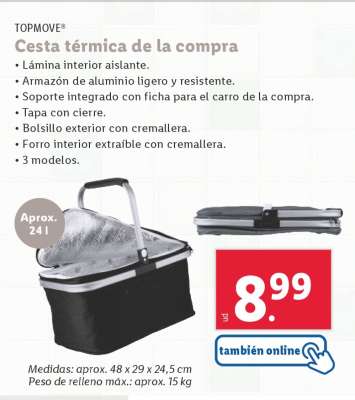 Cesta térmica de la compra