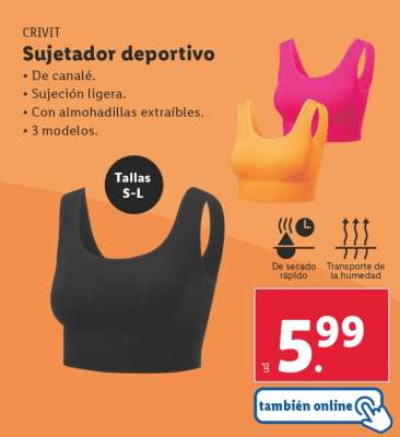 Sujetador deportivo